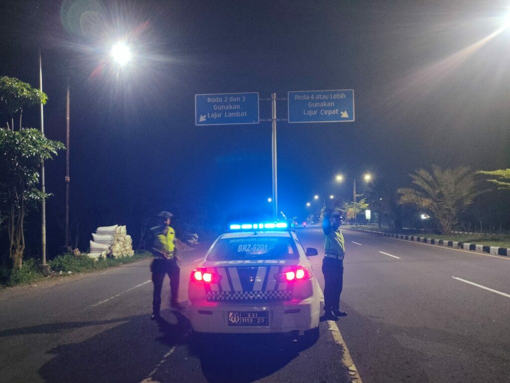 Blue Light Patrol Satlantas Lombok Barat, Aman Tanpa Balap Liar